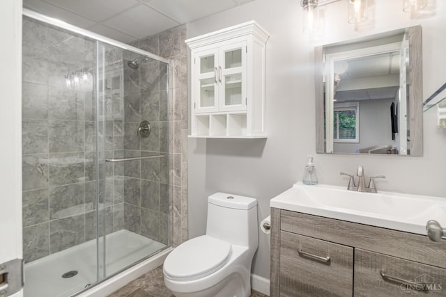 7638 Lake Pointe, Hamilton Twp, OH 45039 - full bathroom with toilet, vanity, and a shower stall