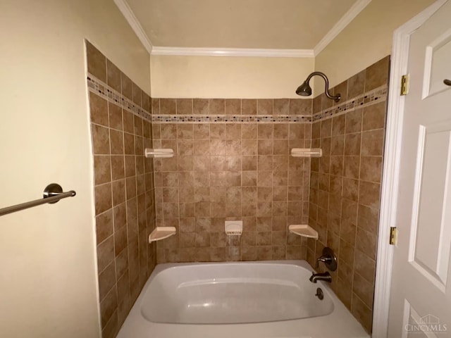 2307 Wilshire Cir, Stonelick Twp, OH 45122 - bathroom featuring  shower combination and ornamental molding