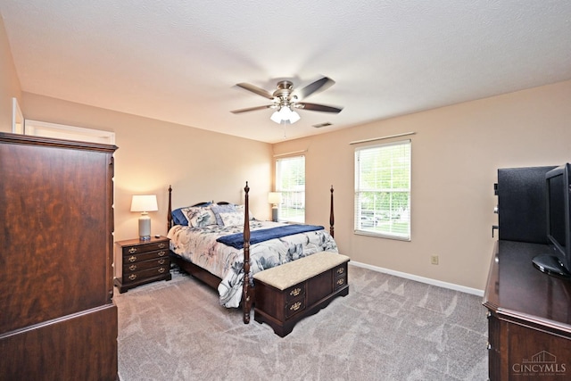557 Hamblin Dr, Union Twp, OH 45255 - bedroom with light carpet, baseboards, and ceiling fan