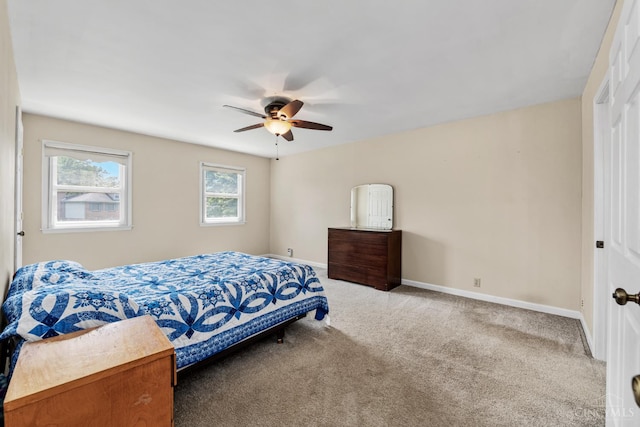 8912 Chapelsquare Ln, Symmes Twp, OH 45249 - bedroom with carpet flooring, baseboards, and ceiling fan