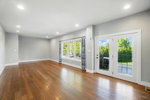 5757 W Fork Rd, Green Twp, OH 45247 - spare room with hardwood / wood-style flooring, baseboards, and recessed lighting