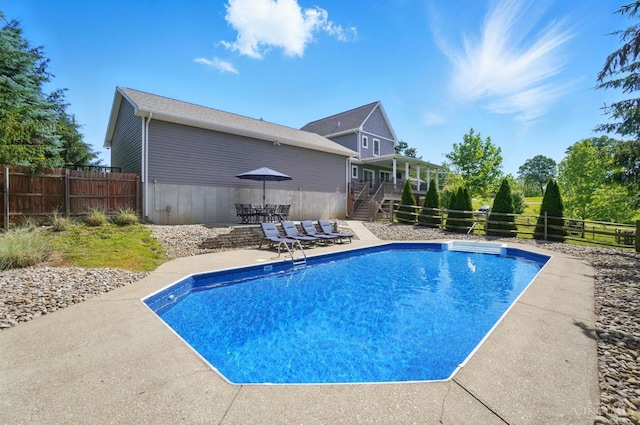 5757 W Fork Rd, Green Twp, OH 45247 - view of pool with a patio area and stairway