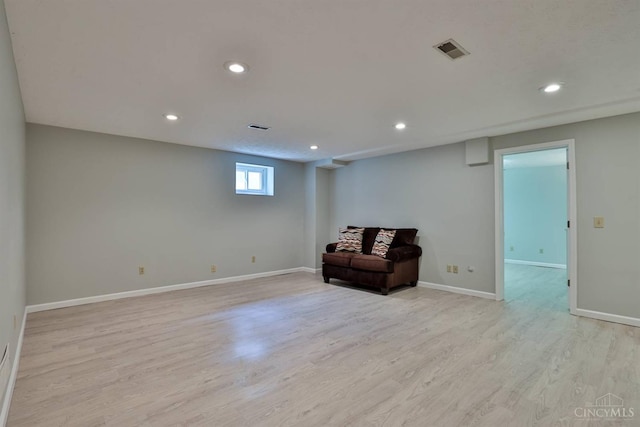 8750 E Kemper Rd, Symmes Twp, OH 45249 - sitting room with light wood-style floors, recessed lighting, and baseboards