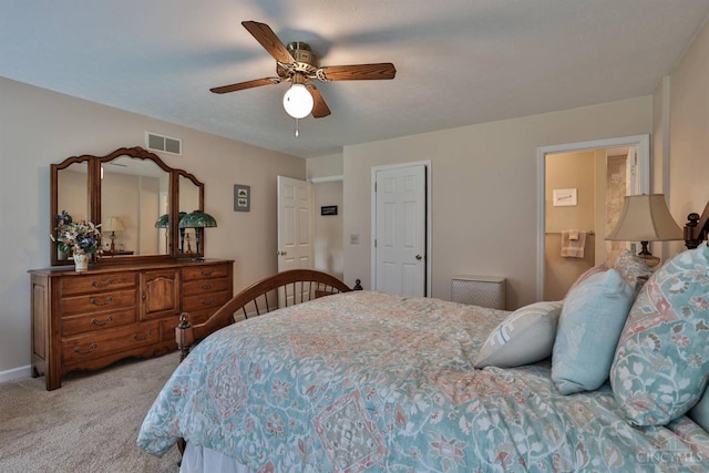 8750 E Kemper Rd, Symmes Twp, OH 45249 - bedroom with light carpet, a ceiling fan, and baseboards