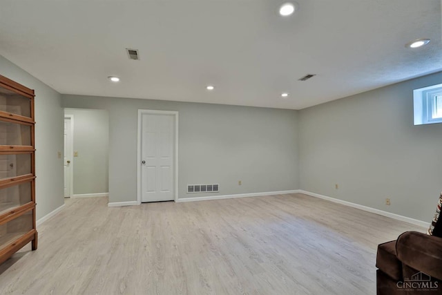 8750 E Kemper Rd, Symmes Twp, OH 45249 - basement featuring light wood-type flooring, recessed lighting, and baseboards