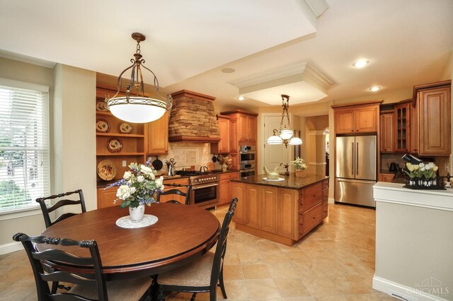 4625 Guildford Dr, West Chester, OH 45069 - dining space featuring baseboards and recessed lighting