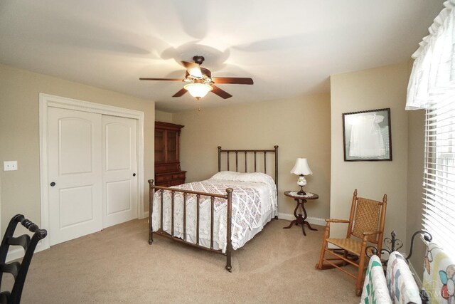 4625 Guildford Dr, West Chester, OH 45069 - bedroom with multiple windows, a closet, and light carpet