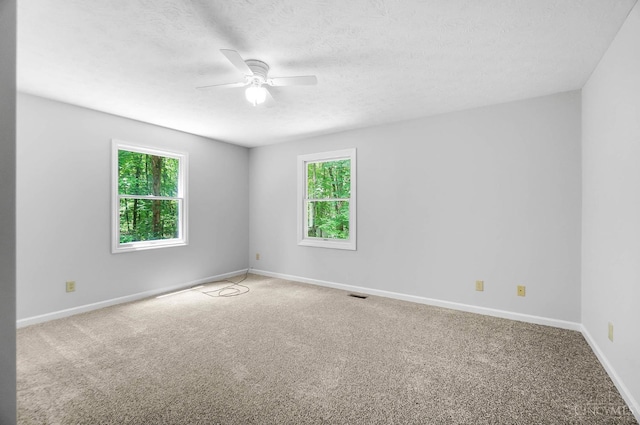 2193 Phillips Rd, Union Twp, OH 45036 - carpeted empty room with plenty of natural light, a ceiling fan, and a textured ceiling