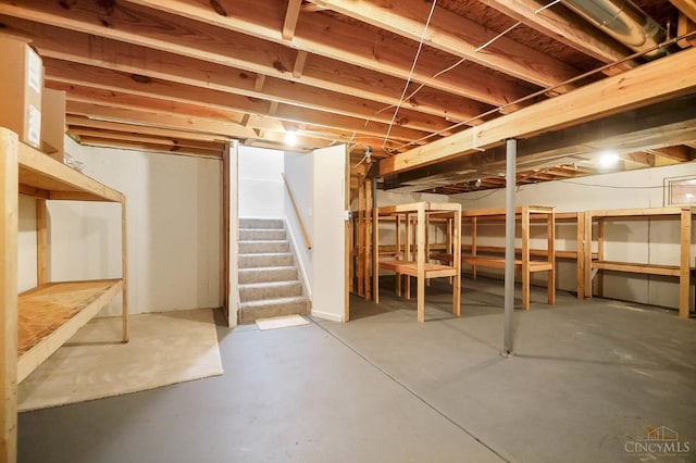2193 Phillips Rd, Union Twp, OH 45036 - unfinished basement with stairway