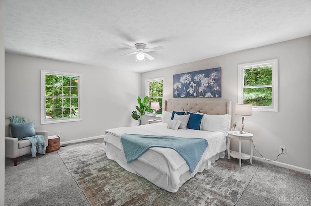 2193 Phillips Rd, Union Twp, OH 45036 - bedroom with carpet flooring, a textured ceiling, and ceiling fan