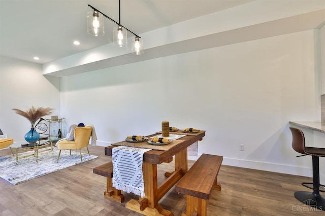 2351 Concord St, Cincinnati, OH 45206 - dining room featuring wood finished floors and recessed lighting