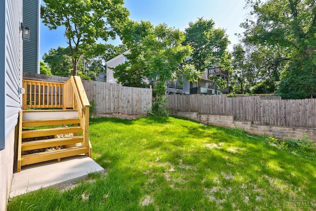 2358 Concord St, Cincinnati, OH 45206 - fenced backyard with stairway