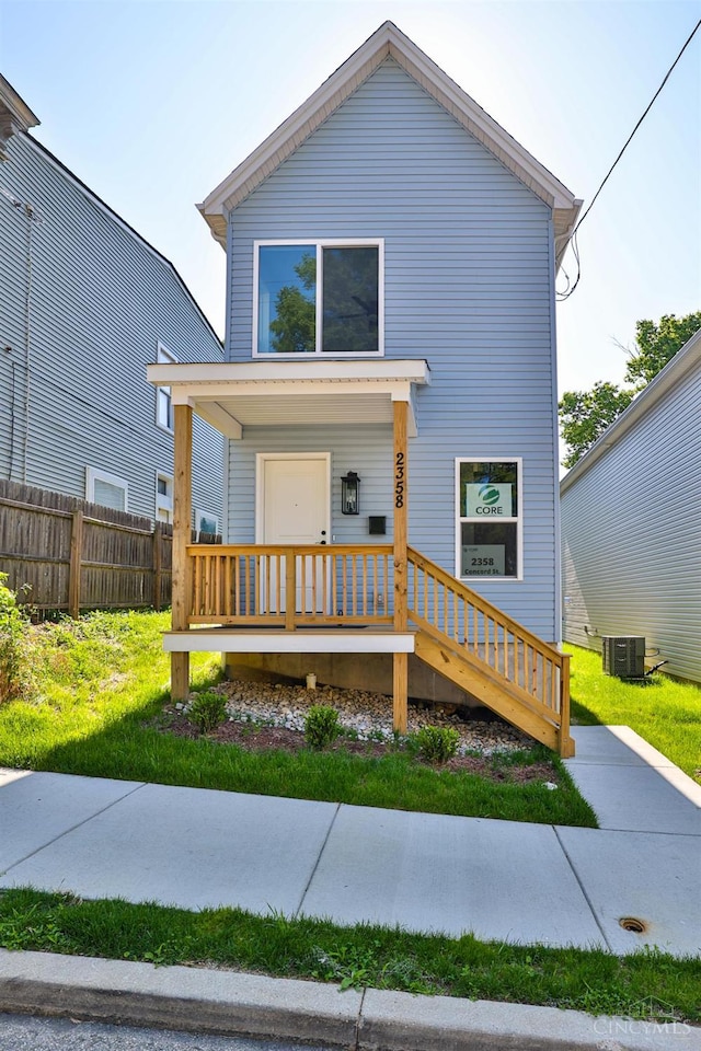 2358 Concord St, Cincinnati, OH 45206 - view of front of home with covered porch