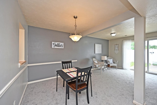 5 Spotswood Cmn, Union Twp, OH 45103 - dining space featuring carpet flooring, baseboards, and a textured ceiling