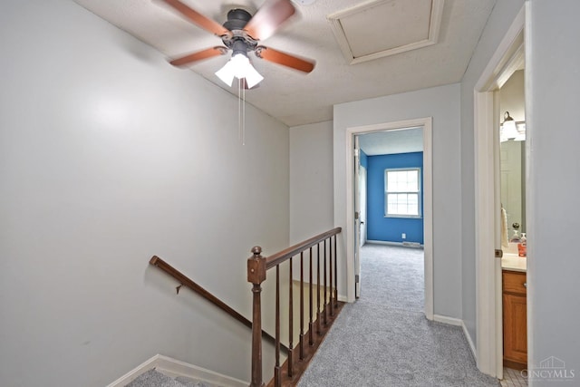5 Spotswood Cmn, Union Twp, OH 45103 - stairs featuring carpet flooring, baseboards, and ceiling fan
