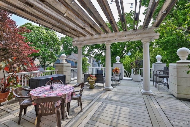 2334 Upland Pl, Cincinnati, OH 45206 - wooden deck featuring outdoor dining area