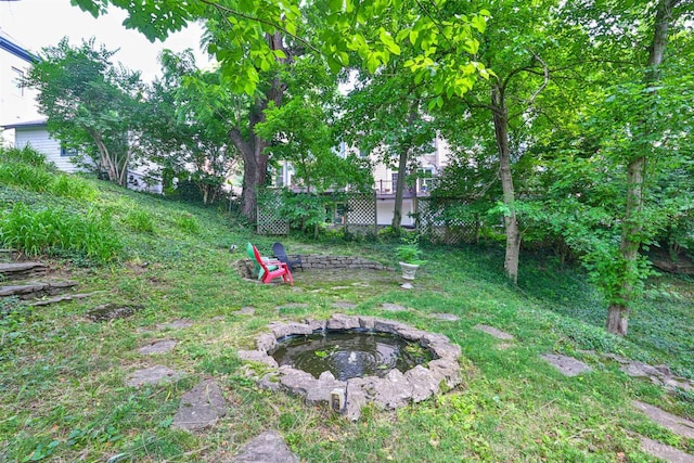 2334 Upland Pl, Cincinnati, OH 45206 - view of yard with a fire pit