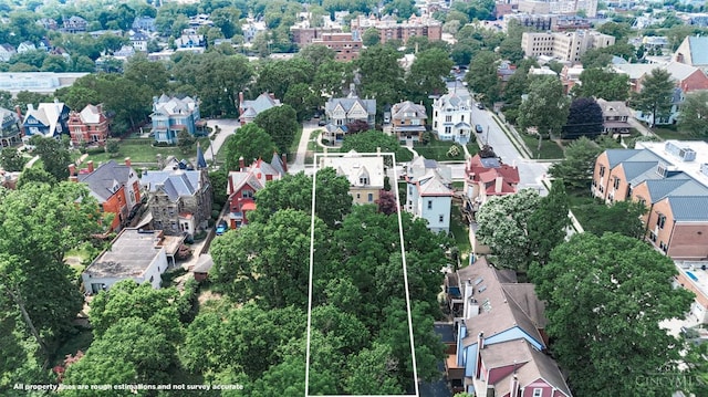 2334 Upland Pl, Cincinnati, OH 45206 - aerial perspective of suburban area with property boundaries highlighted