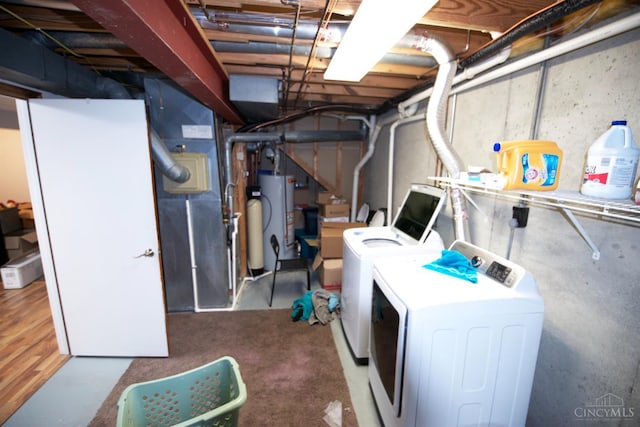 4840 Shannon Way, Middletown, OH 45042 - unfinished below grade area with independent washer and dryer, gas water heater, and heating unit