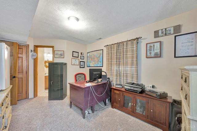 55 Kastrup Dr, Lakengren, OH 45320 - office area featuring a textured ceiling and light colored carpet