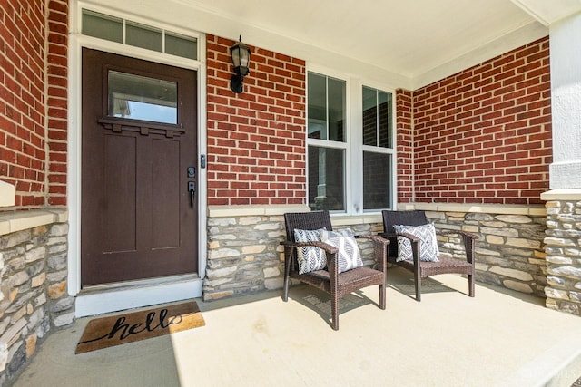 3779 Sturbridge Way, Pierce Twp, OH 45245 - view of exterior entry with stone siding and covered porch