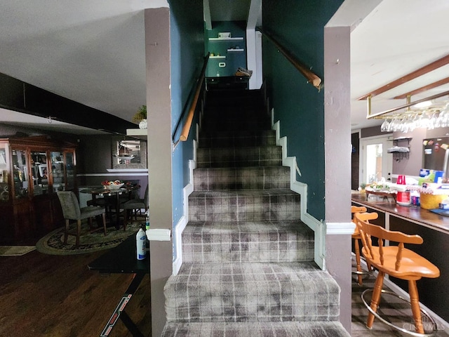 223 Park St, Middletown, OH 45044 - stairway with wood finished floors