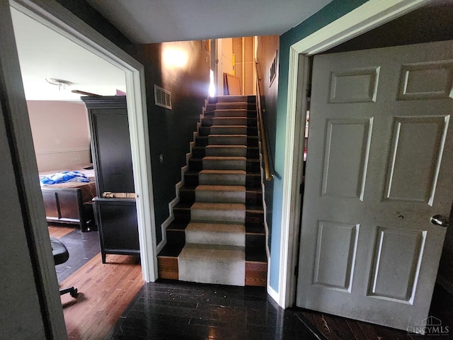 223 Park St, Middletown, OH 45044 - stairway with wood finished floors