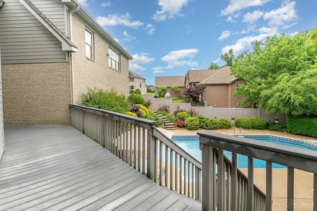 3190 Fox Run Dr, Ross Twp, OH 45013 - wooden terrace with a fenced backyard and a residential view