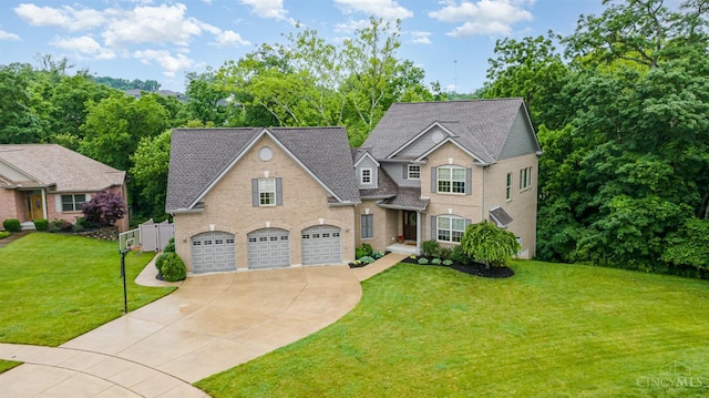 3190 Fox Run Dr, Ross Twp, OH 45013 - traditional-style home with driveway, a garage, brick siding, and a shingled roof