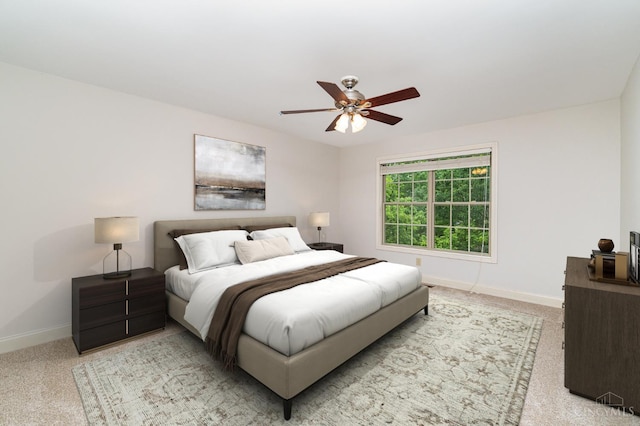 3190 Fox Run Dr, Ross Twp, OH 45013 - bedroom featuring light carpet and ceiling fan