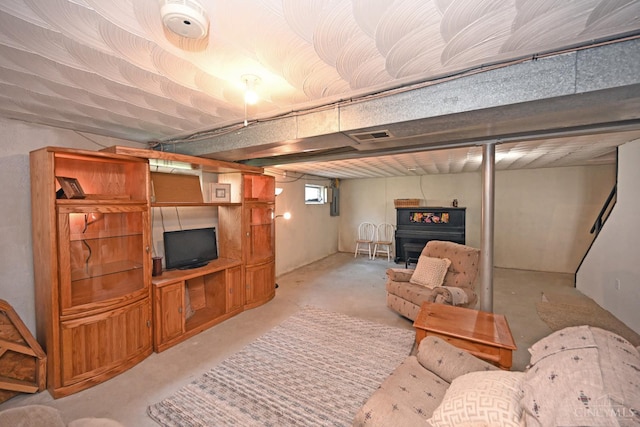 3430 Melodymanor Dr, Colerain Twp, OH 45239 - living room with unfinished concrete flooring