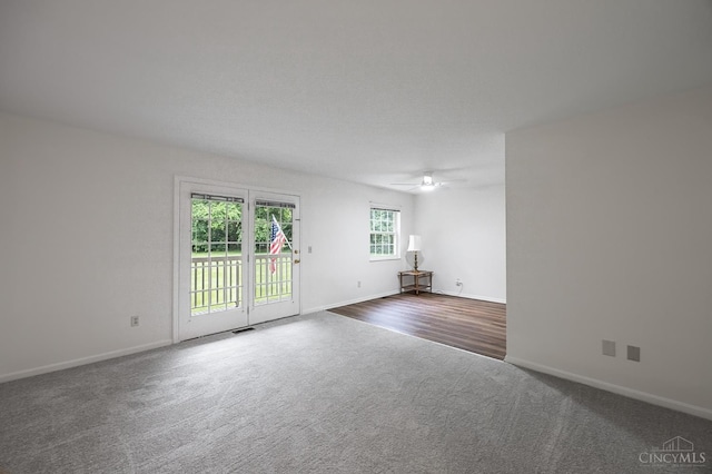 3721 W Galbraith Rd Unit A-2, Cincinnati, OH 45247 - carpeted spare room featuring a ceiling fan and baseboards