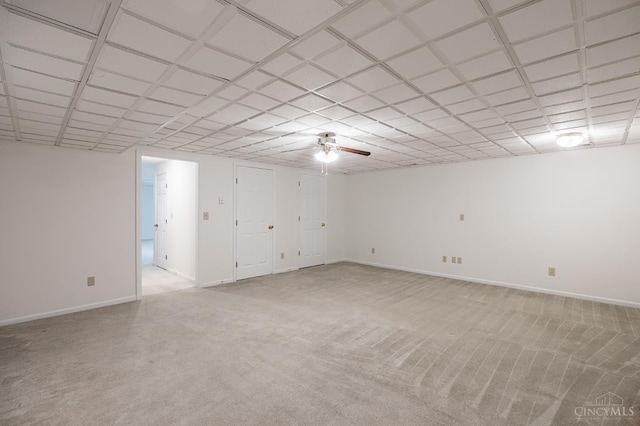 3721 W Galbraith Rd Unit A-2, Cincinnati, OH 45247 - carpeted empty room with a ceiling fan and baseboards