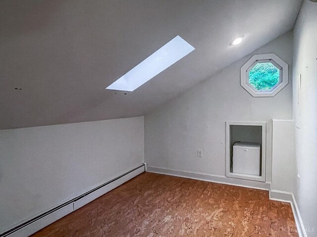 1588 Moon Valley Ln, Anderson Twp, OH 45230 - additional living space with a baseboard heating unit, a skylight, and vaulted ceiling