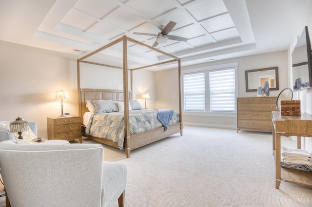 2645 Autumn Harvest Dr, Deerfield Twp, OH 45140 - carpeted bedroom with ceiling fan and a tray ceiling