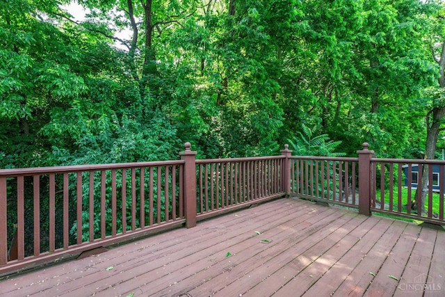 2266 Loth St, Cincinnati, OH 45219 - view of wooden terrace