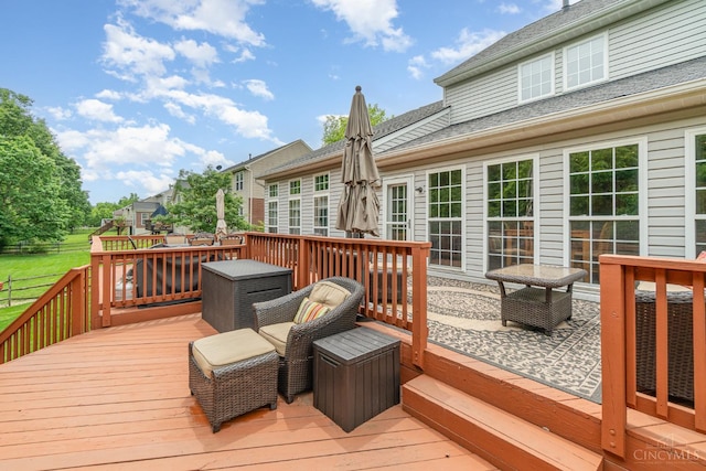 5200 Poets Way, Liberty Twp, OH 45011 - view of wooden deck