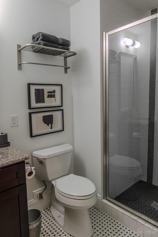 306 Mulberry St Unit 2, Cincinnati, OH 45202 - full bath with a shower stall, vanity, and tile patterned flooring