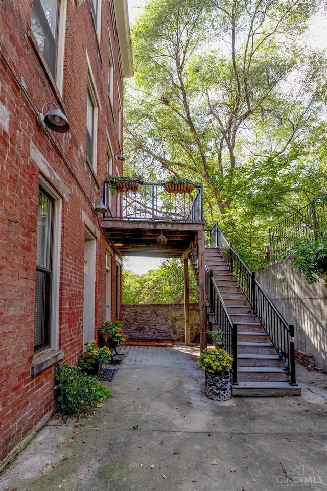 306 Mulberry St Unit 2, Cincinnati, OH 45202 - view of patio featuring stairway