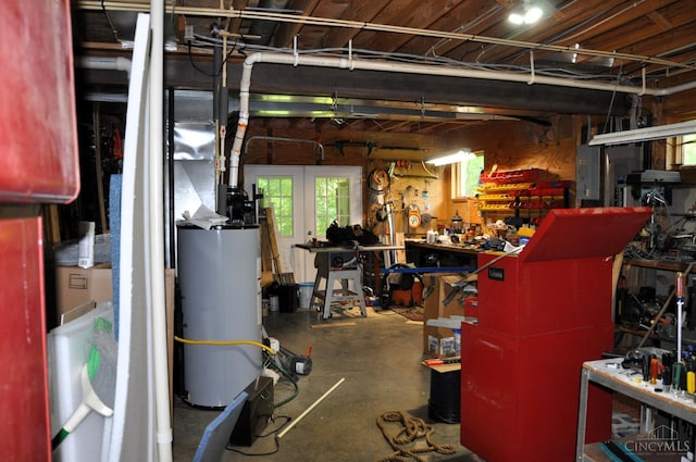 8030 Deershadow Ln, Montgomery, OH 45242 - below grade area with water heater and a workshop area