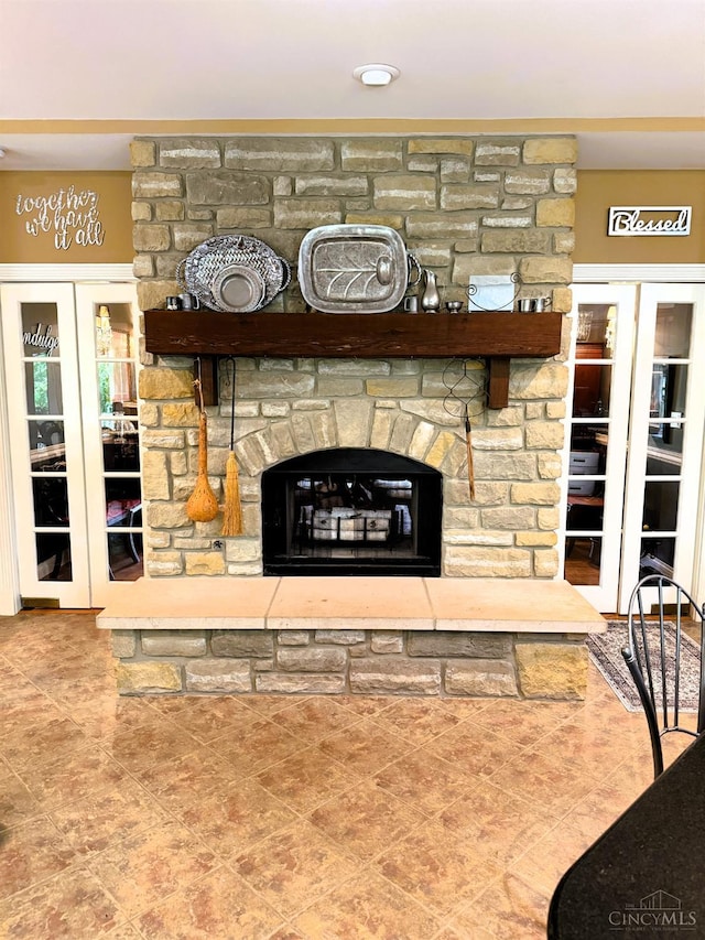 8030 Deershadow Ln, Montgomery, OH 45242 - detailed view of a stone fireplace