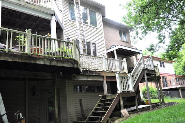 8030 Deershadow Ln, Montgomery, OH 45242 - rear view of house with stairway