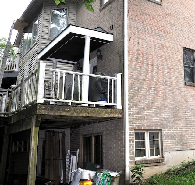 8030 Deershadow Ln, Montgomery, OH 45242 - back of property featuring brick siding and a deck