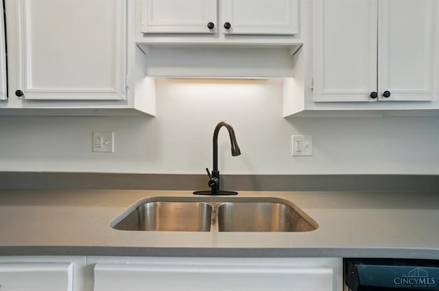 55 Stillmeadow Dr, Pierce Twp, OH 45245 - kitchen featuring dishwasher, white cabinetry, and dark countertops
