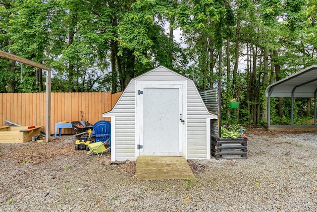 13726 New Harmony Shiloh Rd, Pike Twp, OH 45154 - view of shed with view of wooded area
