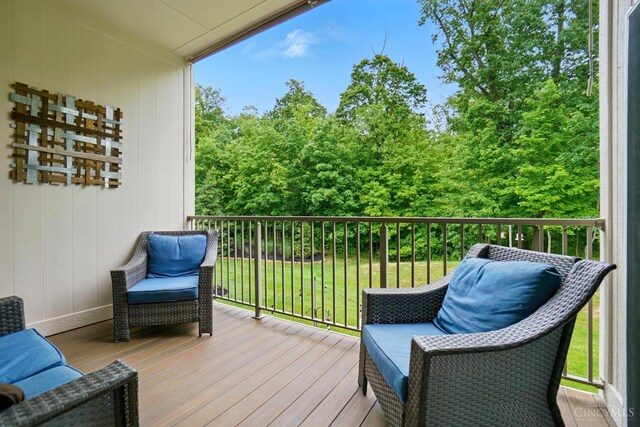 3492 Ballymore Ct, Pierce Twp, OH 45245 - wooden deck featuring a lawn