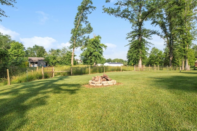 6226 Hunt Rd, Wayne Twp, OH 45118 - view of yard featuring an outdoor fire pit