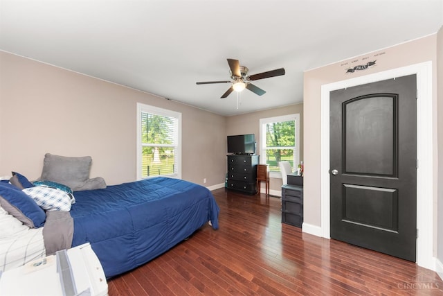 6226 Hunt Rd, Wayne Twp, OH 45118 - bedroom featuring wood finished floors and ceiling fan