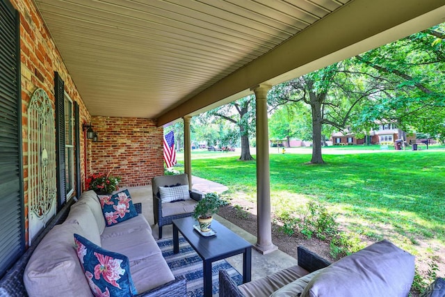 10730 Adventure Ln, Montgomery, OH 45242 - view of patio / terrace featuring an outdoor hangout area