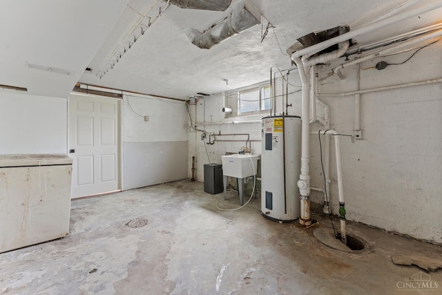 3494 Poole Rd, Colerain Twp, OH 45251 - below grade area with water heater and a sink